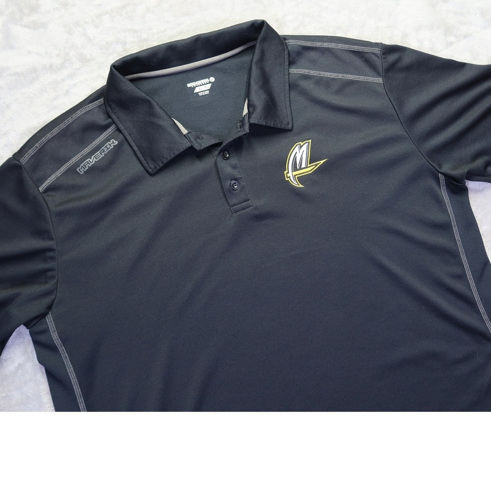 Charlotte Minors Lacrosse Black Golf Polo Shirt Sz‎ XL Maverick Lacrosse